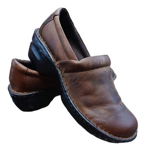 BOC Born Concept Chocolate Oiled Leather Clogs